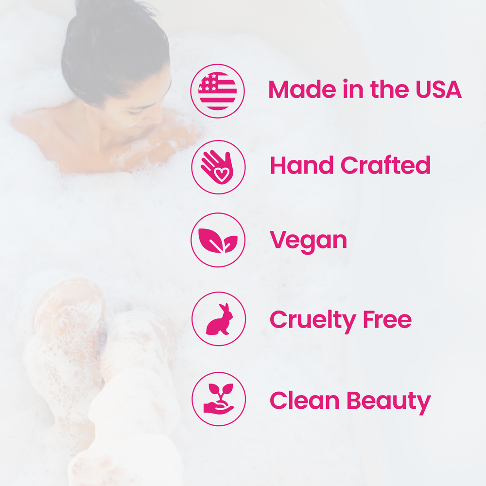 Product features: made in the USA, hand crafted, vegan, cruelty free, clean beauty