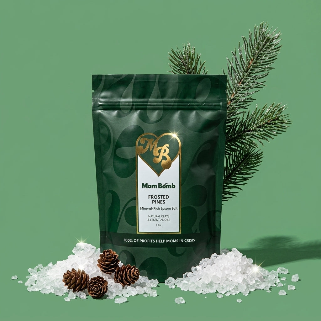 Frosted Pines magnesium bath soak, styled