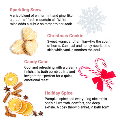 Evergreen Moments Winter Bath Bomb Gift Set – A Cozy Gift for Every Season