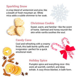 Evergreen Moments Gift Set – Warm & Uplifting Bath Bomb Collection (4 Bombs)
