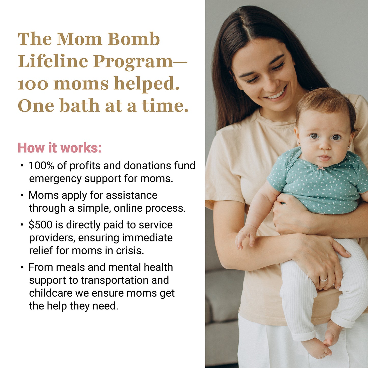 the mom bomb lifeline program