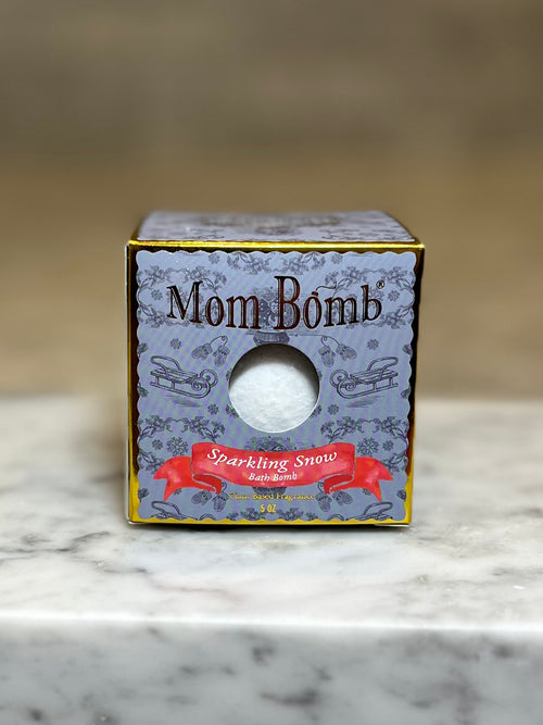 Elevate Your Bathing Ritual with Mom Bomb's Sparkling Snow Bath Bomb: A Winter Wonderland in Your Tub 🛁❄️