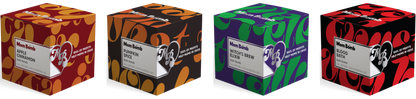 Fall Restoration 4-pack: four 5 oz Mom Bomb bath bombs in Pumpkin Spice, Apple Cinnamon, Witches Brew and Blood Bath