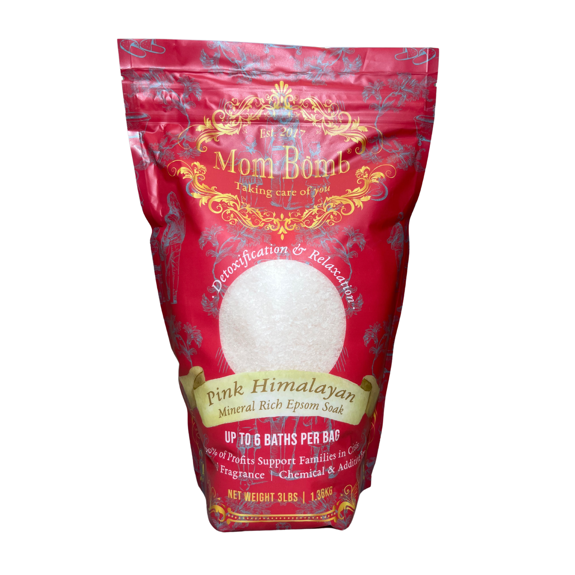 Mom Bomb Pink Himalayan Bath Soak 2 Pack Bundle