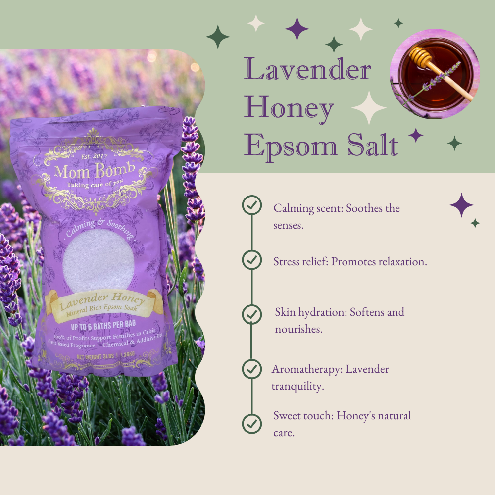 Mom Bomb Lavender Honey Bath Soaks 3lb