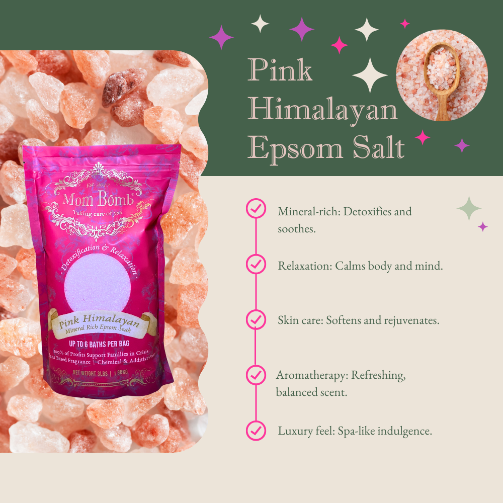 Mom Bomb Pink Himalayan Bath Soaks 3lb