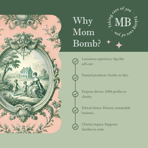 Mom Bomb Pink Himalayan 7oz Bath Bomb/Shower Steamer with Melon and Cedarwood scents