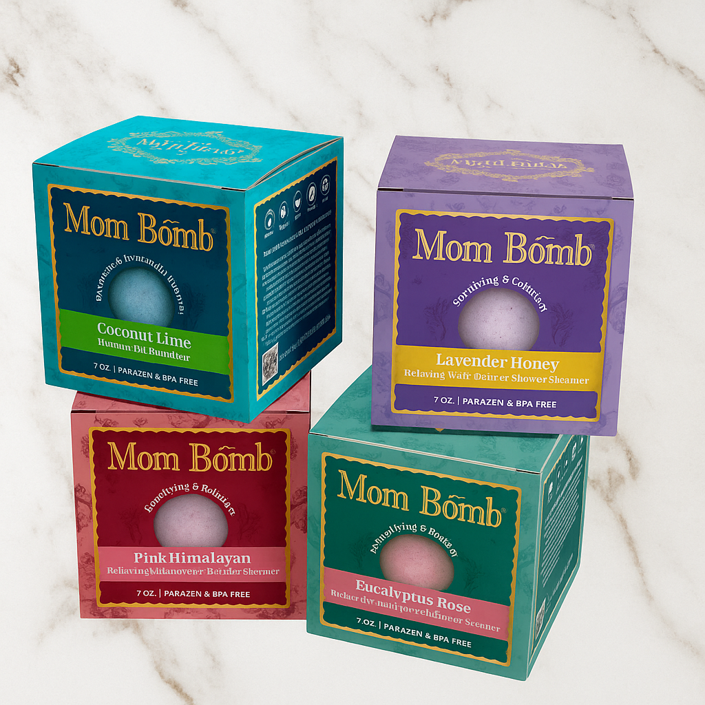 Mom Bomb Big Bath Bomb Bundle 4 of your favorite 7oz Mom Bomb Bath Bombss