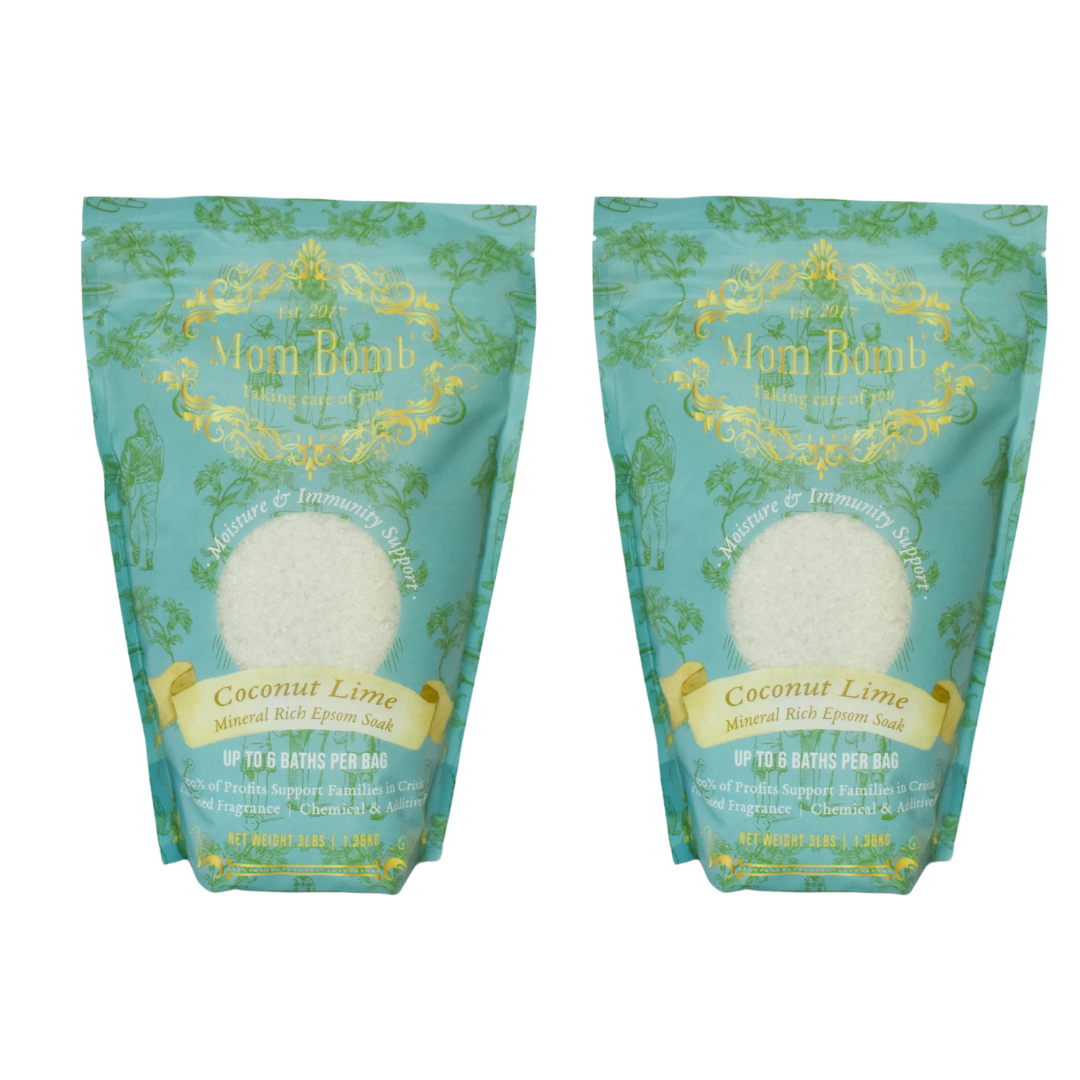 Mom Bomb Coconut Lime Bath Salt Two-Pack