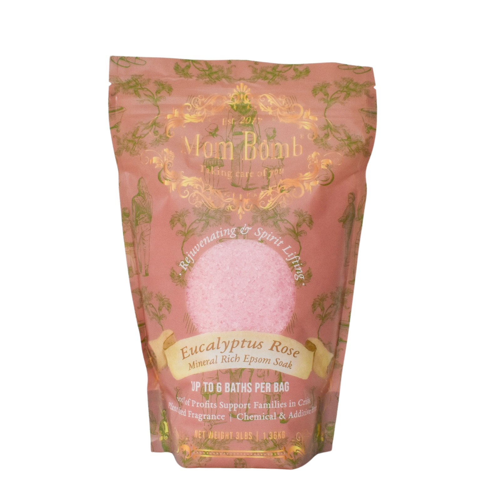 Eucalyptus Rose Bath Soak – 3 lb Bag | Mineral-Rich Relaxation