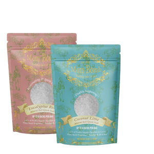 Ease & Energy Salt Duo – Eucalyptus Rose + Coconut Lime Bath Epsom Salt Duo (3 lbs Each)