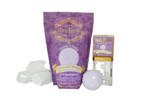 Mom Bomb Lavender Honey Bundle 7 oz Bath Bomb Plus 3lb Bath Soak