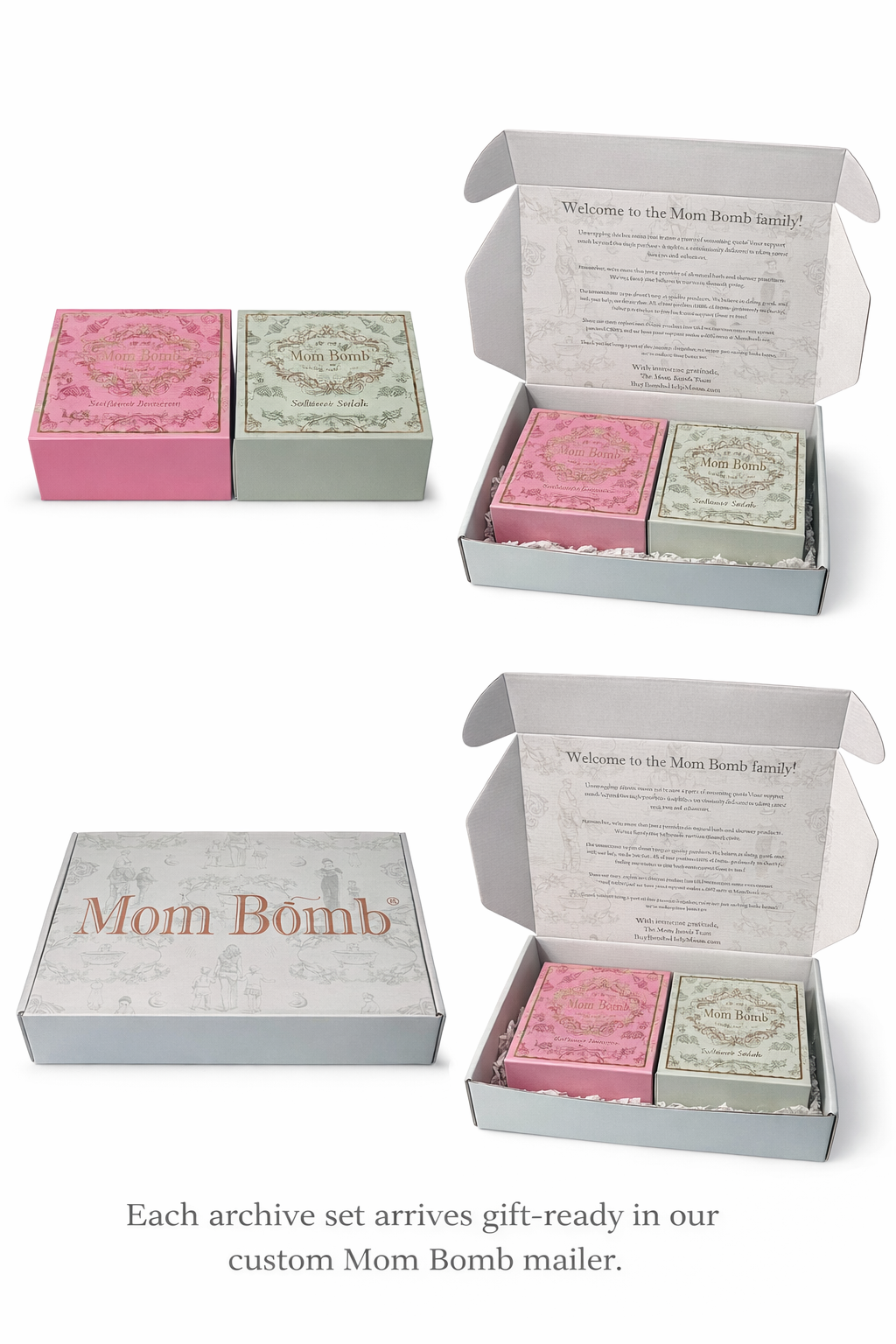 Mom Bomb Renewal Duo – 8 Seasonal Bath Bombs in 2 Gift Sets