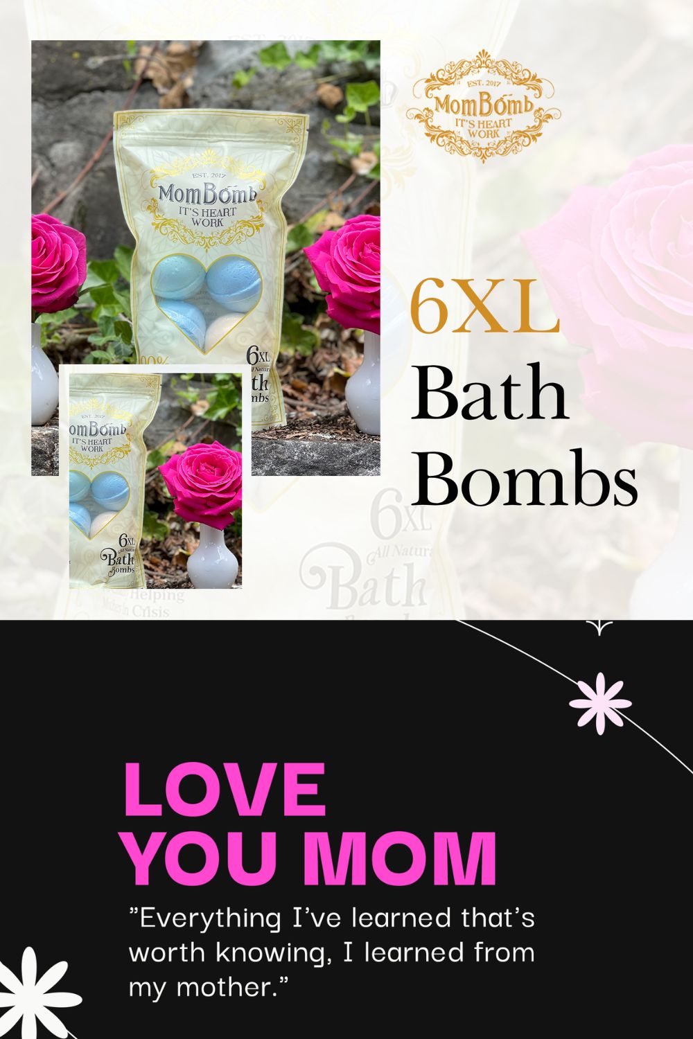 Mom Bomb ALL NATURALS in a Bag of 6 - SUBSCRIPTION - Mom Bomb
