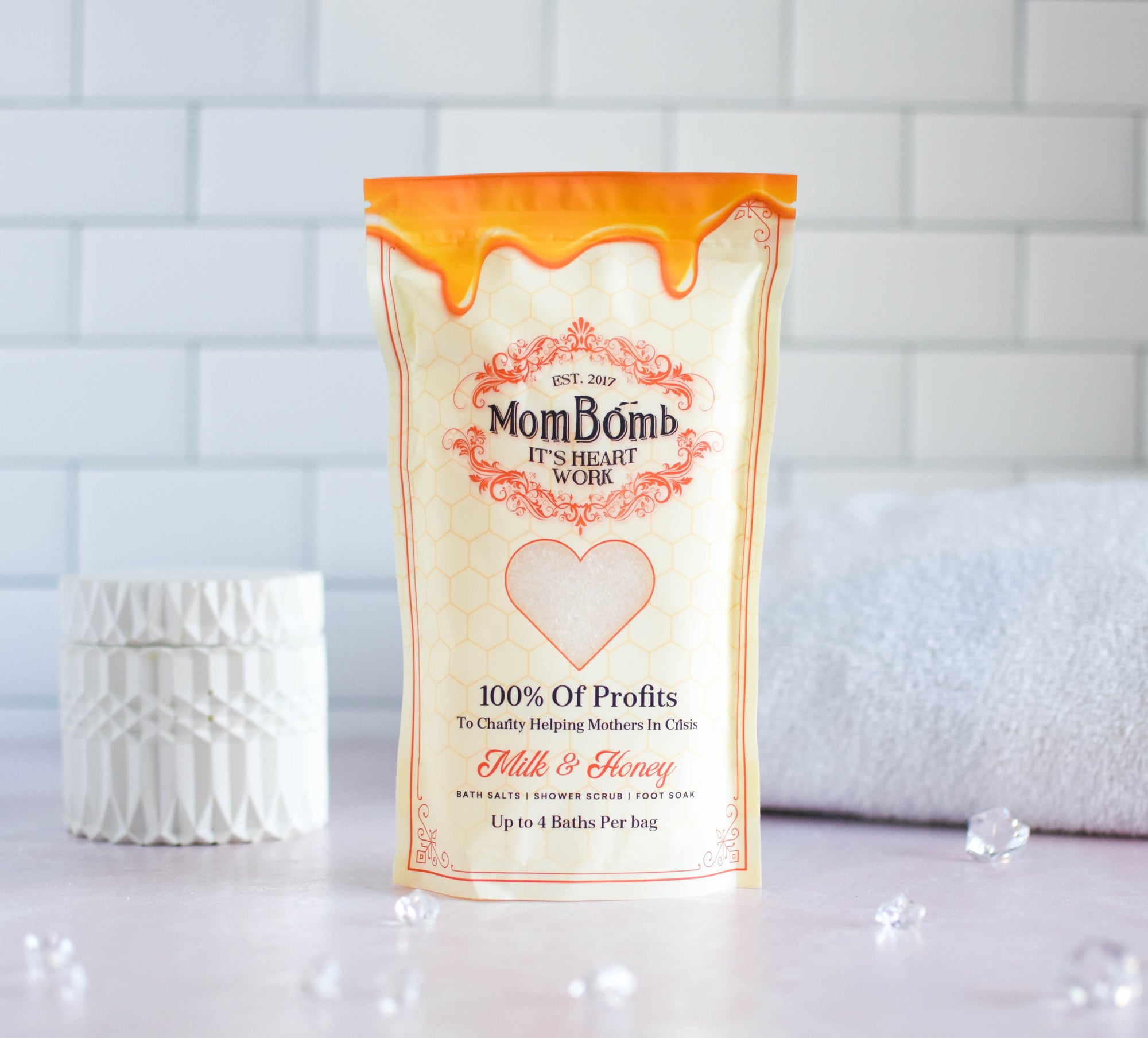 Milk and Honey Bath Salts Shower Soak Foot Scrub