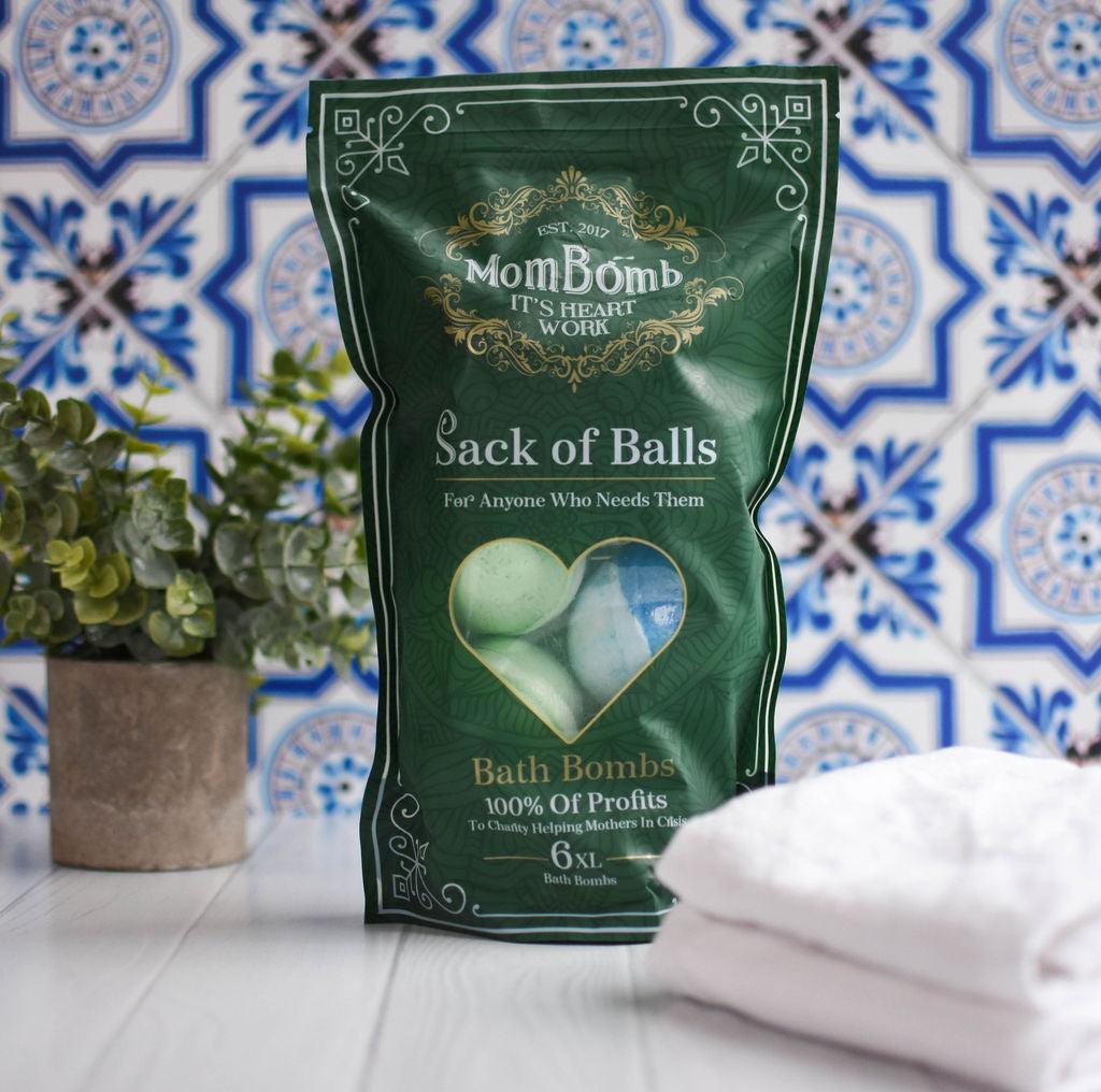 SACK OF BALLS - Six Large Bath Bombs Everyone will Love!